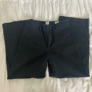 Black wide leg jeans